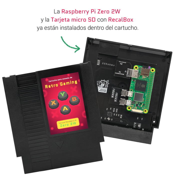 Cartucho RetroGaming con Raspberry Pi Zero 2W